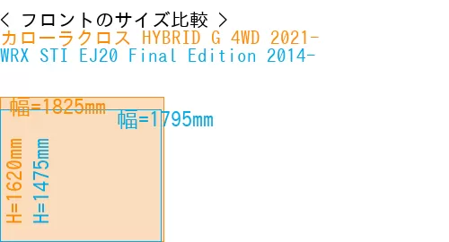 #カローラクロス HYBRID G 4WD 2021- + WRX STI EJ20 Final Edition 2014-